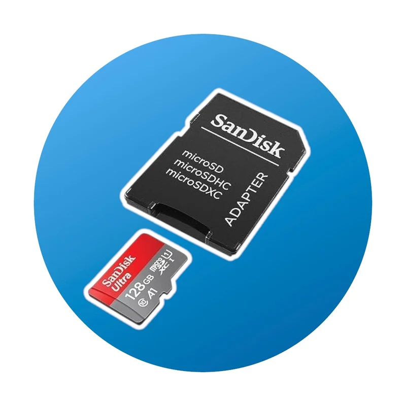 128GB SanDisk microSDXC mit Adapter
